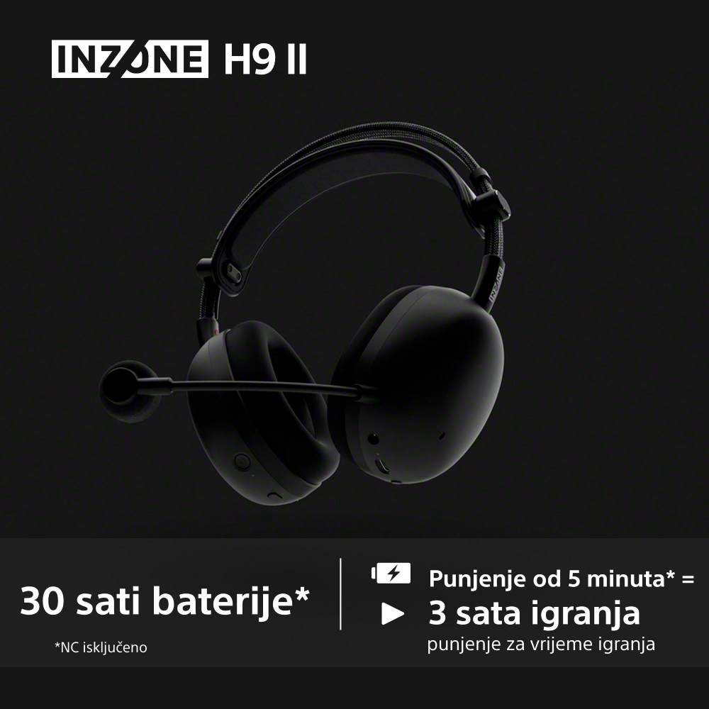 Naglavne gamerske slušalice SONY INZONE H9 II crne